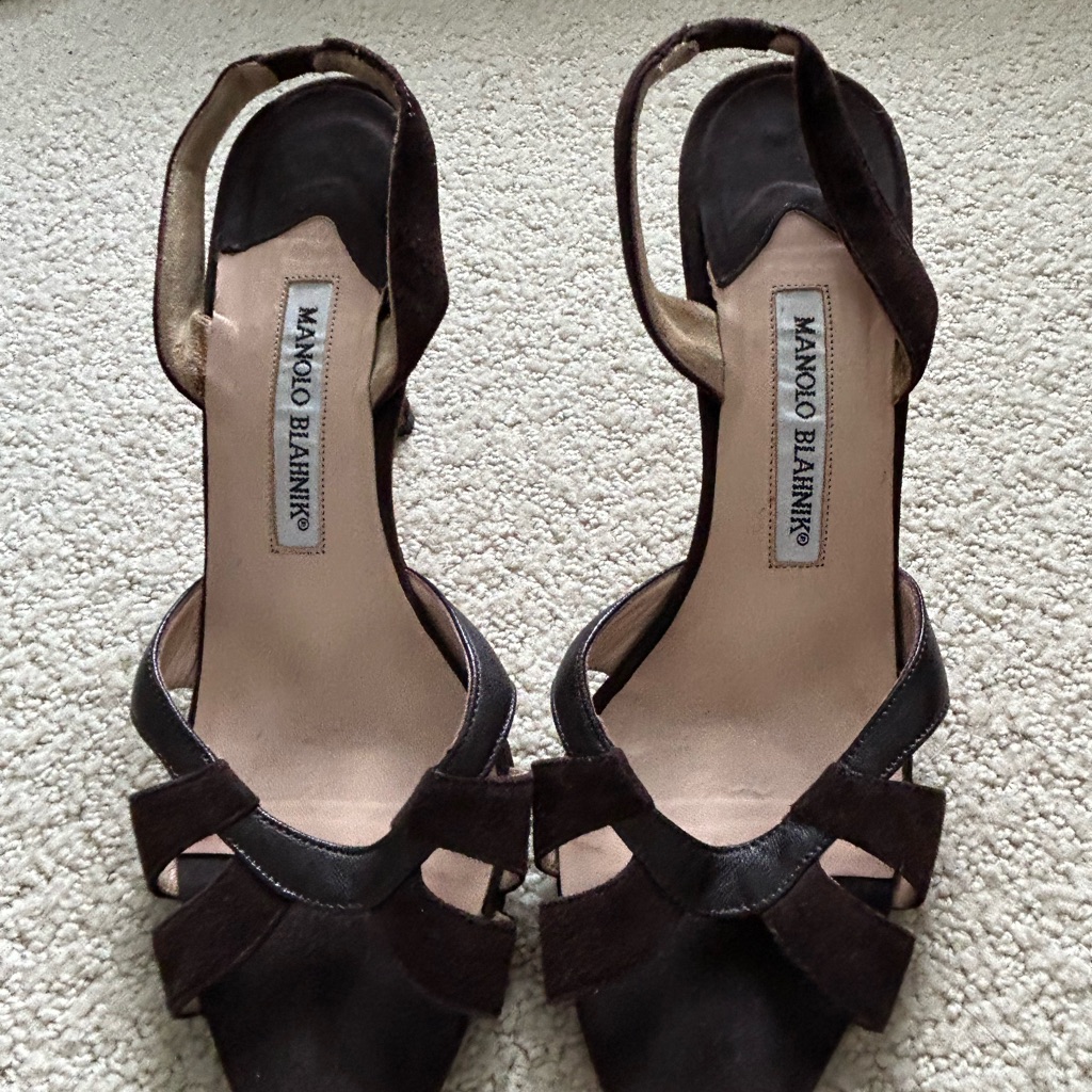 Manolo Blahnik Dark Brown Heels